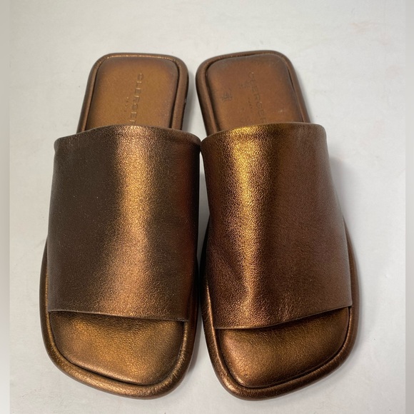 Robert clergerie ezya leather flat sandals metallic brown 36.5 - Picture 5 of 11